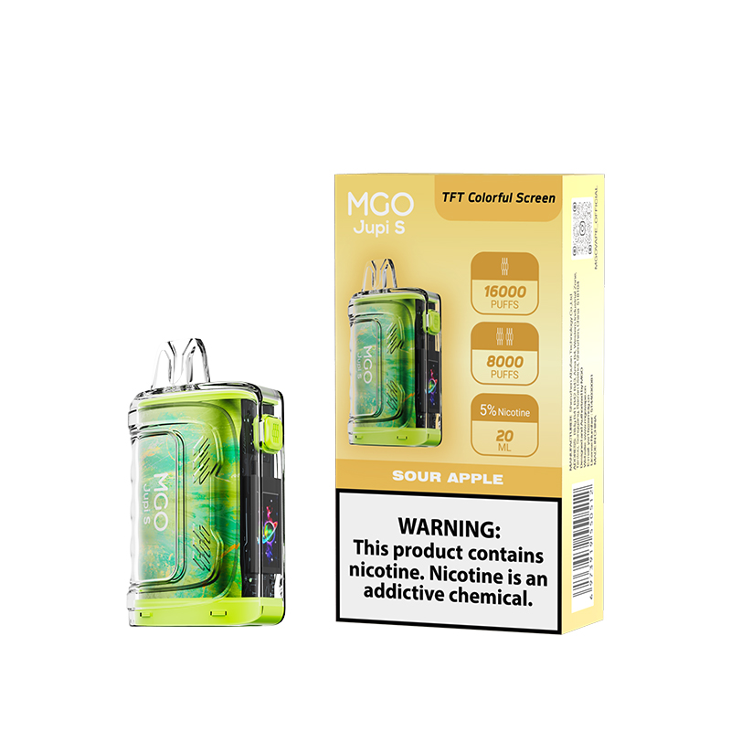 MGO Jupi S Disposables E-cigarette 16000 Puffs 500mAh battery